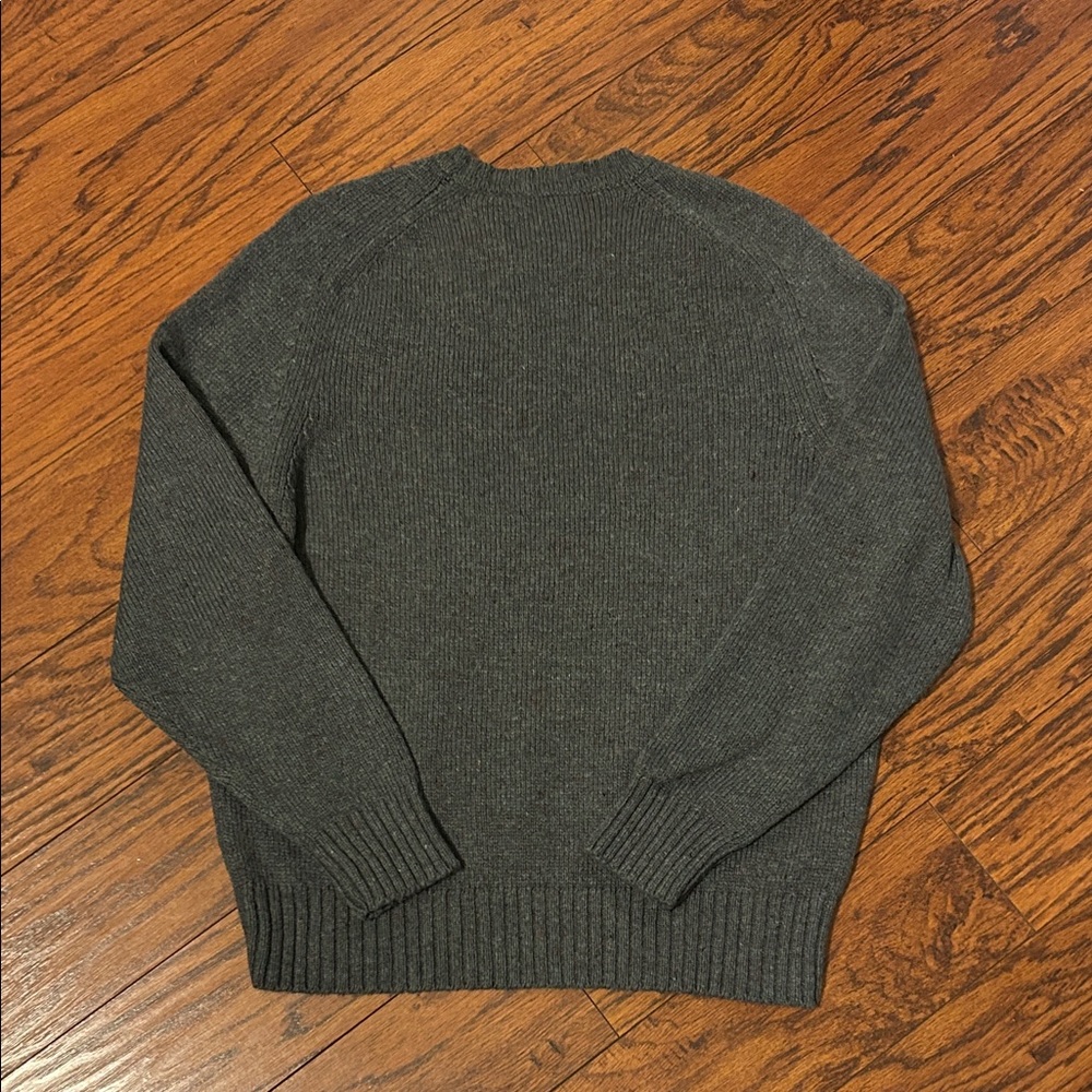 Vgt Izod Lacoste Men's Charcoal speckled Crewneck Sweater - Picture 7 of 8